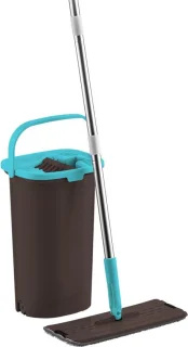 Orange Donkey Compact Flat Mop 10L Emmer met Wringer Blauw/Zwart