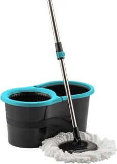 Orange Donkey Spin Mop 13L Blauw/Zwart Telescopische Steel