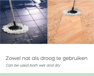 Orange Donkey Spin Mop 13L Blauw/Zwart Telescopische Steel