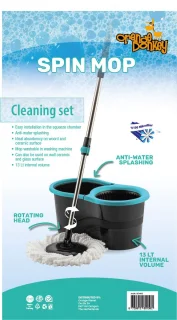 Orange Donkey Spin Mop 13L Blauw/Zwart Telescopische Steel