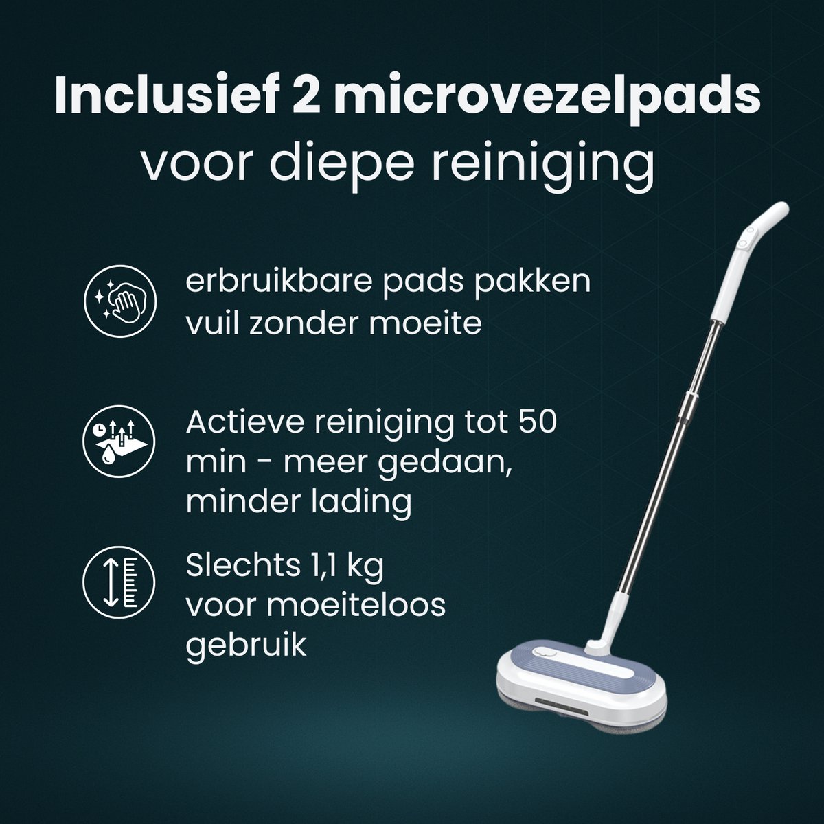 Wat vinden we goed aan de Purgato Draadloze Elektrische Dweil Vloerreiniger