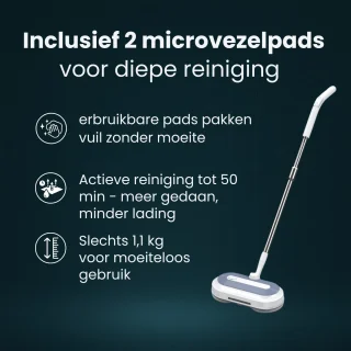 Purgato Draadloze Elektrische Dweil Vloerreiniger