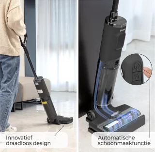 Saaf Vloerreiniger 6-Delige Set Nat en Droogzuiger Grijs