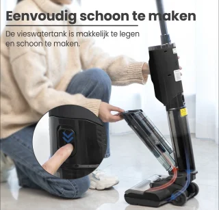 Saaf Vloerreiniger 6-Delige Set Nat en Droogzuiger Grijs