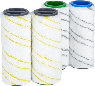 Set van 4 vervangende rollenborstels voor elektrische vloerreinigers