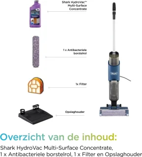Shark HydroVac WD100EU Steelstofzuiger met Dweilfunctie