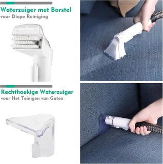 SNJY® Zetelreiniger Textielreiniger Wit/Grijs
