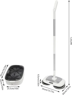Stemily Elektrische Dweil Dubbele Spin 120x35 cm