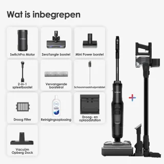 Tineco Switch S7 Stretch Premium - draadloze vloerreiniger en steelstofzuiger