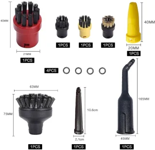 Universeel Stoomreiniger Accessoireset 6-delig