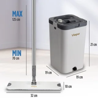 Vitapur Dweilsysteem 4-Delig met Microvezel Pads