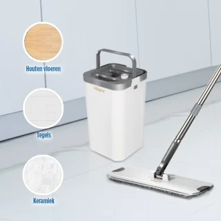Vitapur Dweilsysteem 4-Delig met Microvezel Pads