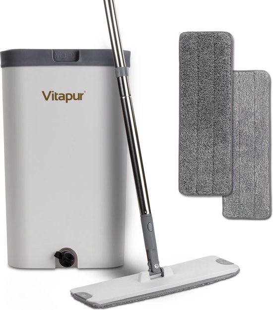 Vitapur Dweilsysteem 4-Delig met Microvezel Pads review