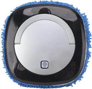 Vloerdweilrobot zilver 23 x 23 x 6 cm