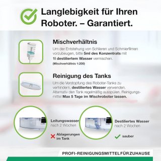 Wat vinden we goed aan de Vloerreiniger 1 L voor dweilrobots