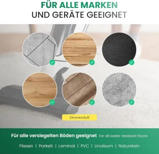 Vloerreiniger voor dweilrobots 6 x 1 L