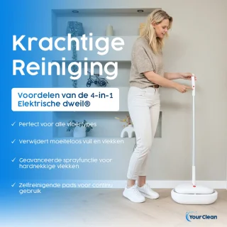 YourClean 4-in-1 Elektrische Dweil en Zelfreinigingssysteem