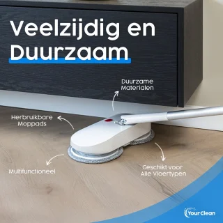 YourClean 4-in-1 Elektrische Dweil en Zelfreinigingssysteem