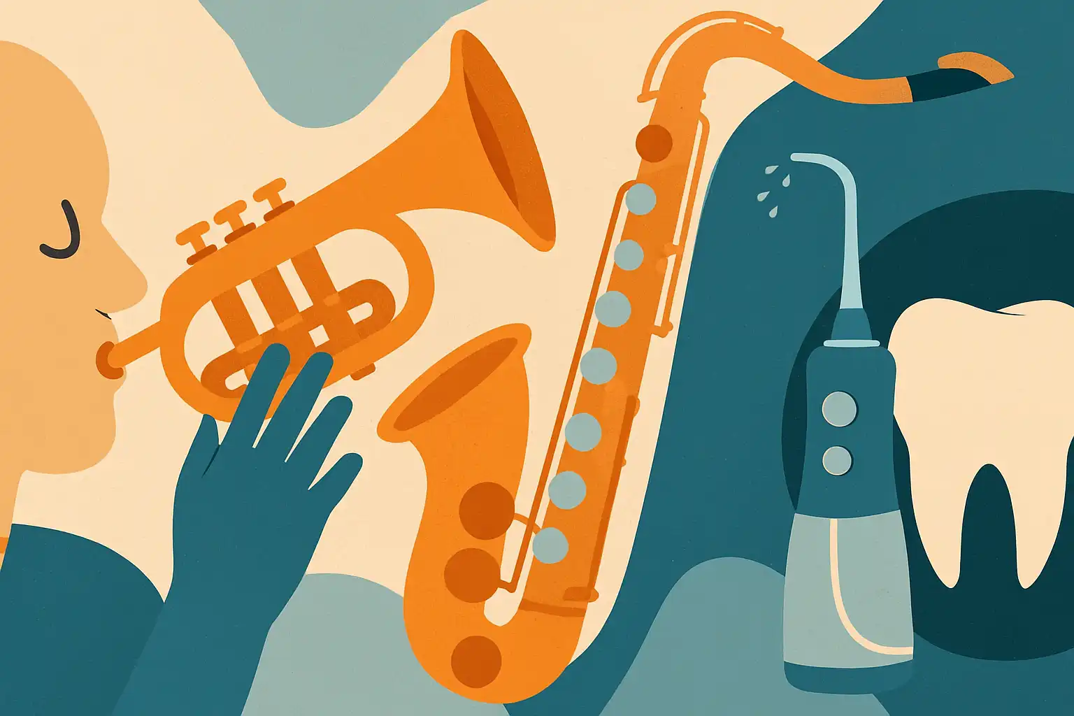 Blaasinstrumenten en mondgezondheid: hoe waterflossers je spel en je instrument beschermen