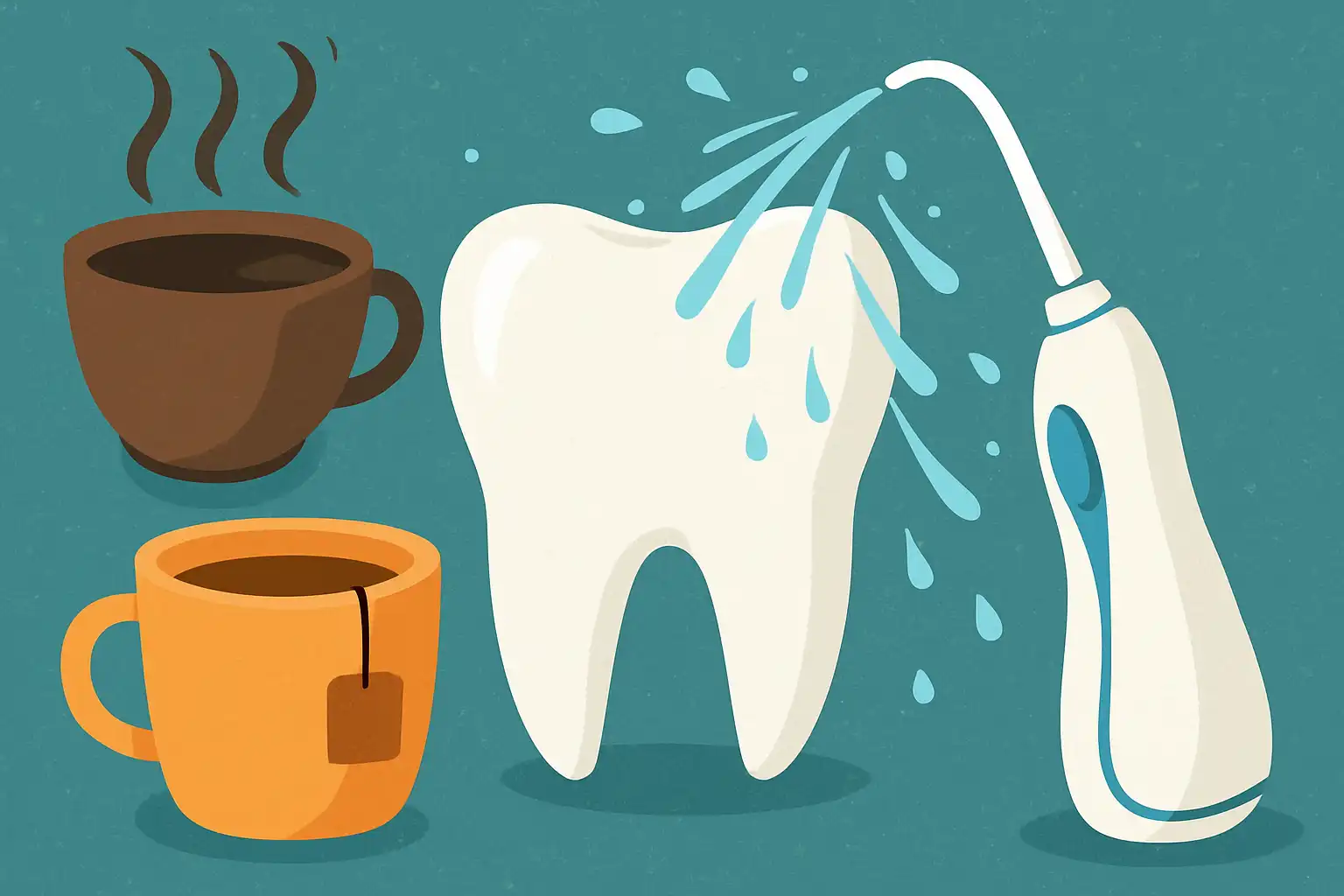 Hoe waterflossen koffie- en theevlekken op je tanden helpt voorkomen