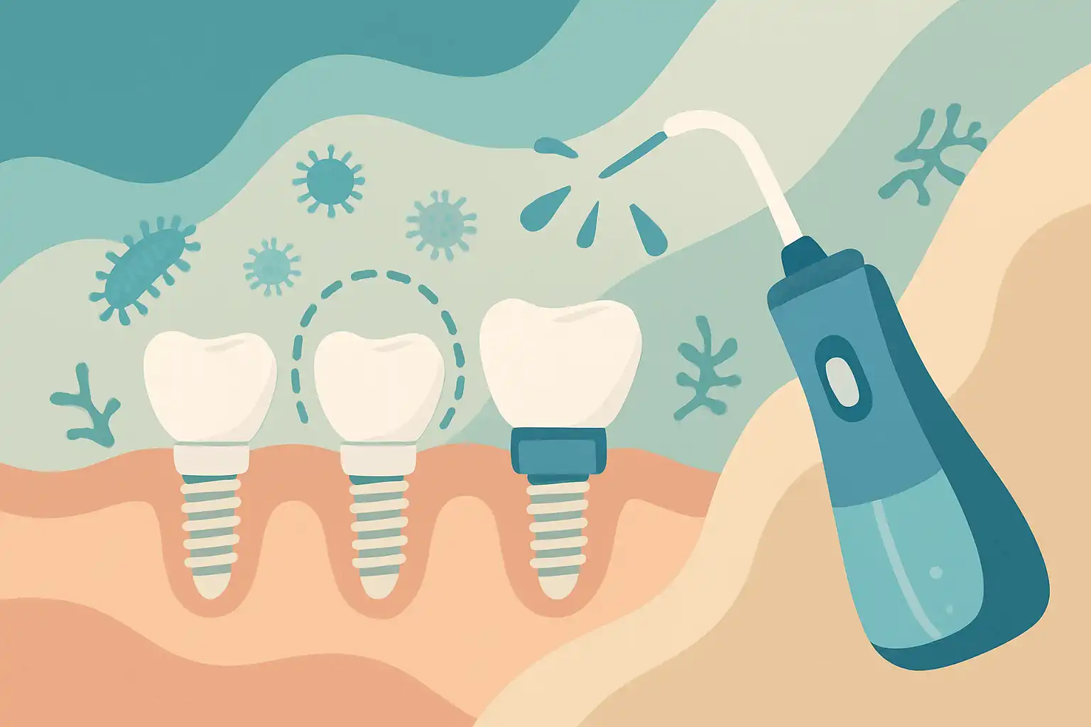 Implantaten en waterflossers: hoe je peri-implantitis voorkomt en je implantaten beschermt