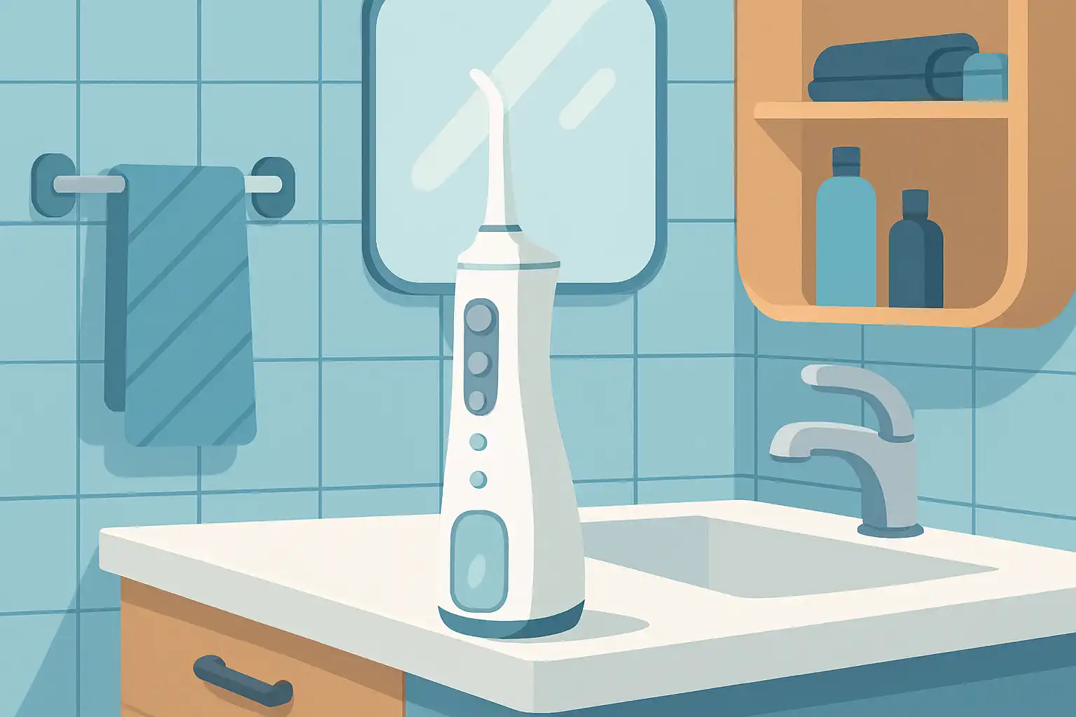 Kleine badkamer, grote glimlach: zo kies en berg je waterflosser op in een compacte badkamer