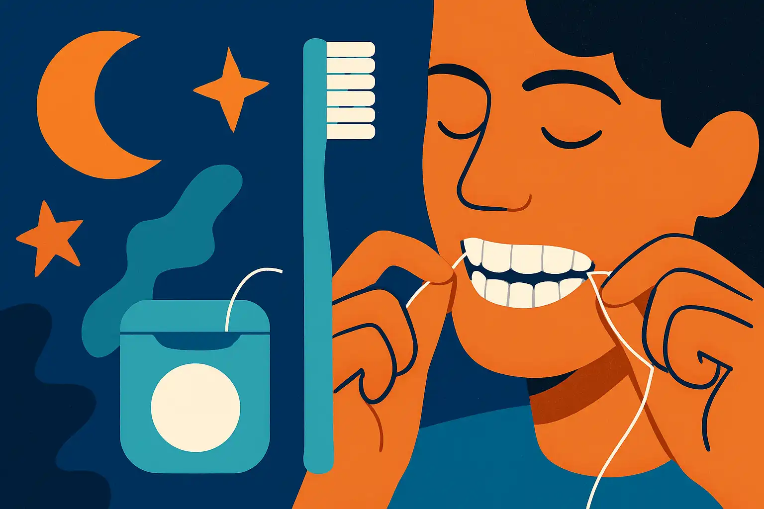 Na een avond stappen: de 7-minuten-flosroutine die je adem en tanden redt