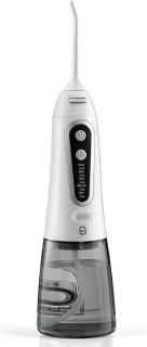 De Waterflosser - Tandreiniger - 300ML - 5 Mondstukken - USB Oplaadbaar Elektrische Monddouche - IPX7 - Flosapparaten - Lange Batterijduur - Draadloze Water Flosser - Wit in één oogopslag