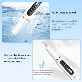 Vitdipy - Waterflosser Draadloos - Monddouche - Oplaadbaar - Waterflosser draadloos - Tandsteen & Tandplak Verwijderaar - Hondentandenborstel - Wit