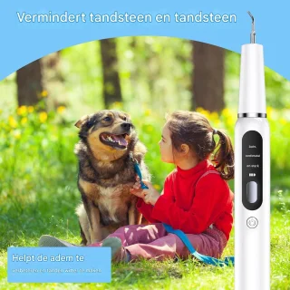 Vitdipy - Waterflosser Draadloos - Monddouche - Oplaadbaar - Waterflosser draadloos - Tandsteen & Tandplak Verwijderaar - Hondentandenborstel - Wit