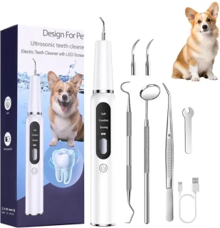 Vitdipy - Waterflosser Draadloos - Monddouche - Oplaadbaar - Waterflosser draadloos - Tandsteen & Tandplak Verwijderaar - Hondentandenborstel - Wit