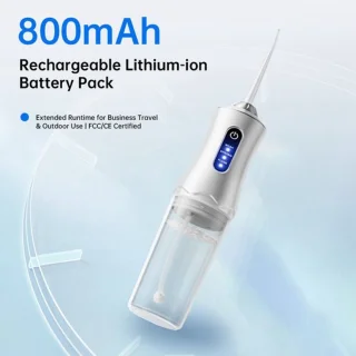 Draadloze Waterflosser | Monddouche | Inclusief 4 Opzetstukjes | Flosapparaat - Waterdicht - 1200 mAh Batterij - Water Flosser - 3 Modus - Oplaadbaar via USB - kleur: Groen