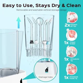 Professionele waterflosser: Met 2 modi en 12 drukinstellingen voor optimale mondverzorging