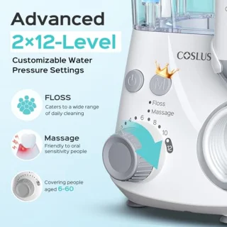 Professionele waterflosser: Met 2 modi en 12 drukinstellingen voor optimale mondverzorging
