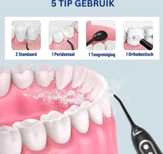 Professionele waterflessen met 5 modes, 5 sproeiers - waterdichte monddouche - watertank van 300ML