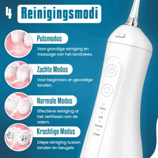 Aurales Waterflosser - Monddouche 4 Standen - 300ML - Tandsteenverwijderaar - Tongschraper