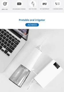 Tandarts Monddouche Water Mond Flossen 5 Modus Draagbare Tandheelkundige Waterstraal 350Ml Water Tank Tanden Schoonmaken Usb Lading Waterdicht