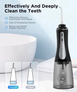Tandarts Monddouche Water Mond Flossen 5 Modus Draagbare Tandheelkundige Waterstraal 350Ml Water Tank Tanden Schoonmaken Usb Lading Waterdicht