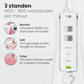 Auronic Waterflosser Monddouche Draadloos Wit
