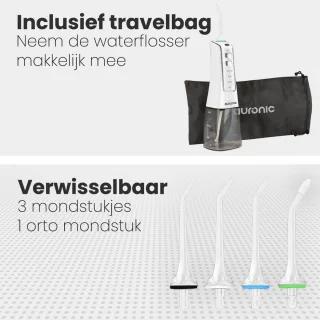 Auronic Waterflosser Monddouche Draadloos Wit