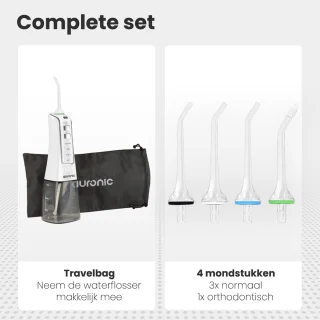 Auronic Waterflosser Monddouche Draadloos Wit
