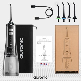 Auronic Waterflosser Monddouche Elektrisch Draadloos Zwart