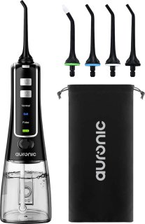 Auronic Waterflosser Monddouche Elektrisch Draadloos Zwart