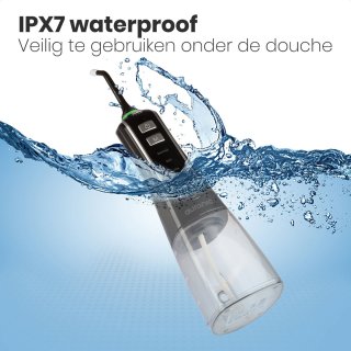 Auronic Waterflosser Monddouche Elektrisch Draadloos Zwart
