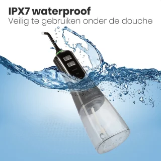 Auronic Waterflosser Monddouche Elektrisch Draadloos Zwart