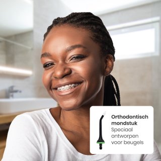 Auronic Waterflosser Monddouche Elektrisch Draadloos Zwart