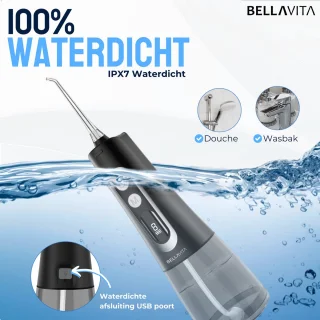 BELLAVITA Waterflosser draadloos zwart
