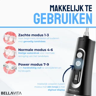BELLAVITA Waterflosser draadloos zwart