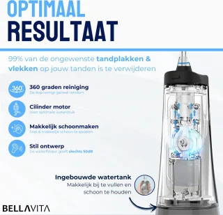 BELLAVITA Waterflosser draadloos zwart