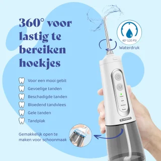 BluMerce Waterflosser met 4 Opzetstukken